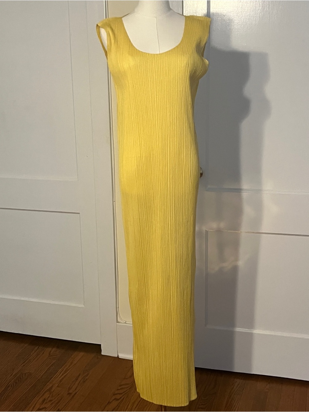 Issey Miyake Pleats Please Lemon Yellow Shift Dress Archive # 6013